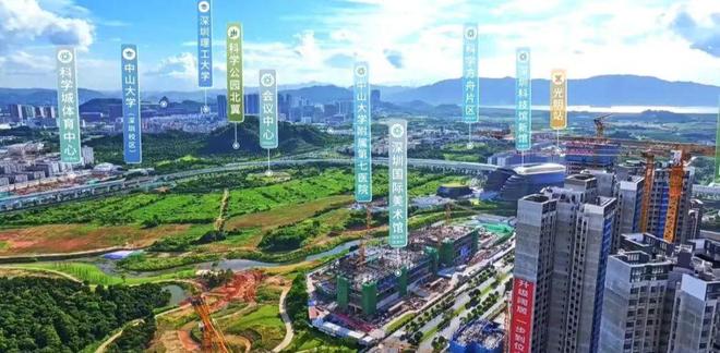 九游app入口：光明科学公园内目前体量最大的新盘、科学公园头排满京华狮山项目(图13)